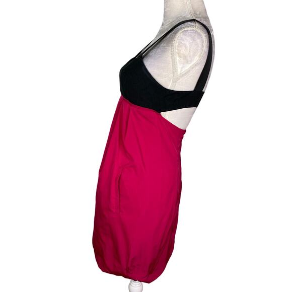 Yigal Azrouel NY Dress 6 Black Fuchsia Pockets Sleeveless Open Back - Picture 5 of 12